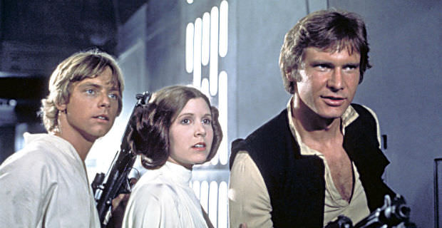 carrie fisher - mark hamil and in Harrison Ford star wars