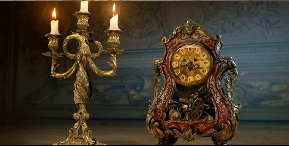 Beauty and the Beast Concept art for Lumière and Cogsworth