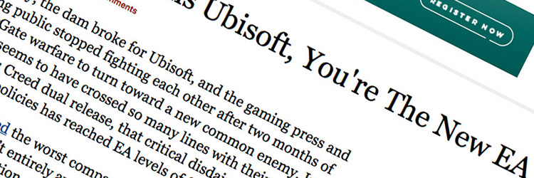 تشبیه یوبی‌سافت به الکترونیک‌آتز توسط فوربس به علت نقص‌های متعدد Assassin's Creed: Unity به هنگام عرضه