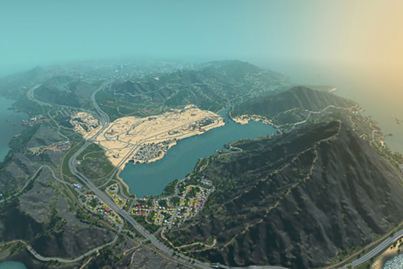 تصاویر فوق‌العاده از ساختن شهر لوس‌سانتوس GTA 5 در بازی شهرسازی Cities: Skylines