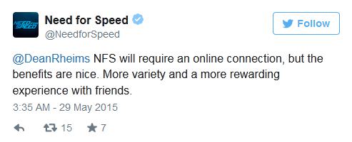 Need For Speed به یک اتصال آنلاین نیاز خواهد داشت، اما مزایای آن عالی هستند. تنوع بیشتر و تجربه‌ای باارزش‌تر با دوستان.