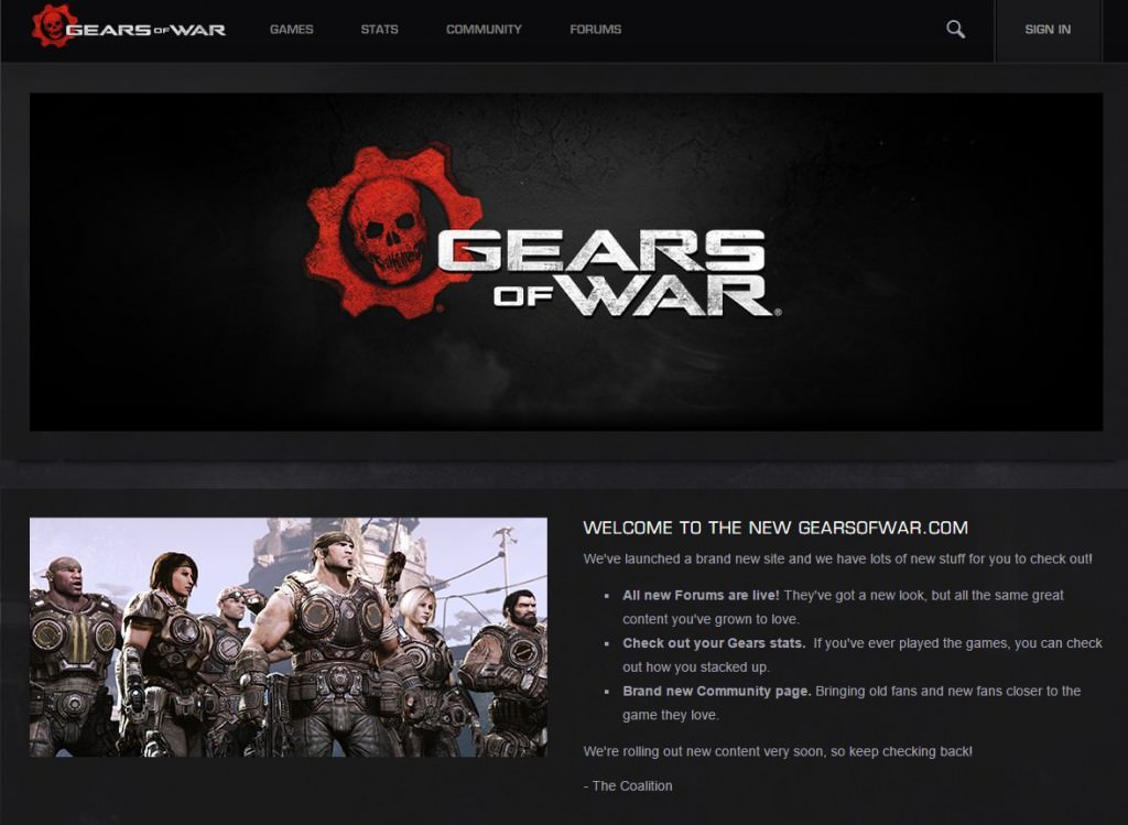 gears of war new website