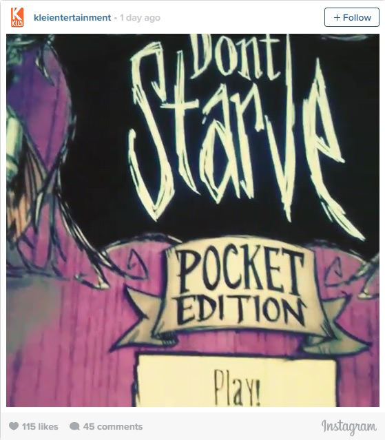 Don't Starve Pocket Edition teased