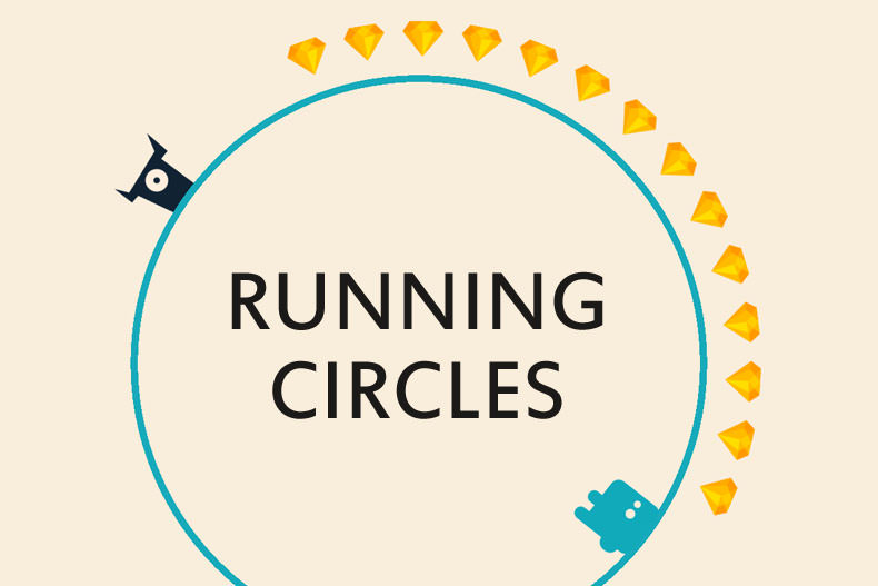 Running circles. Run circle. Run in circles. Circular Run-out.