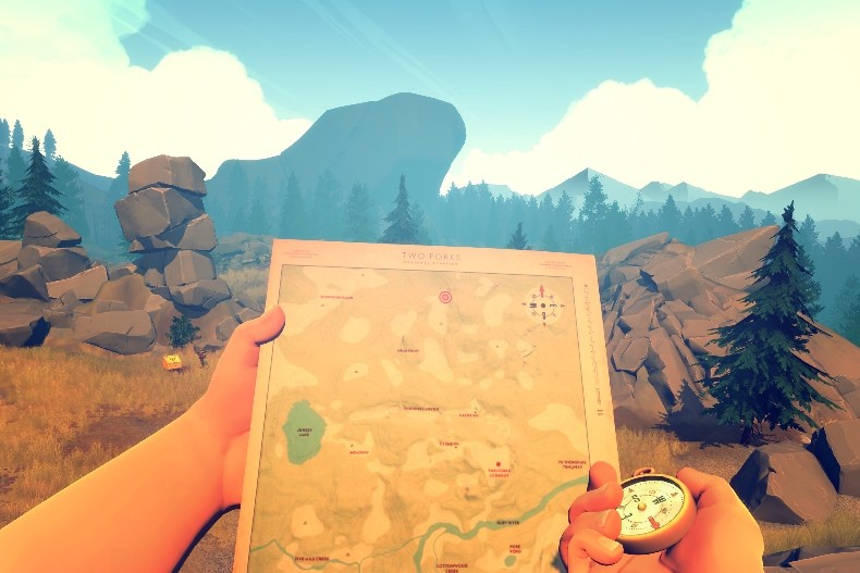 در بازی Firewatch راه خود را با نقشه رزولوشن بالا پیدا کنید