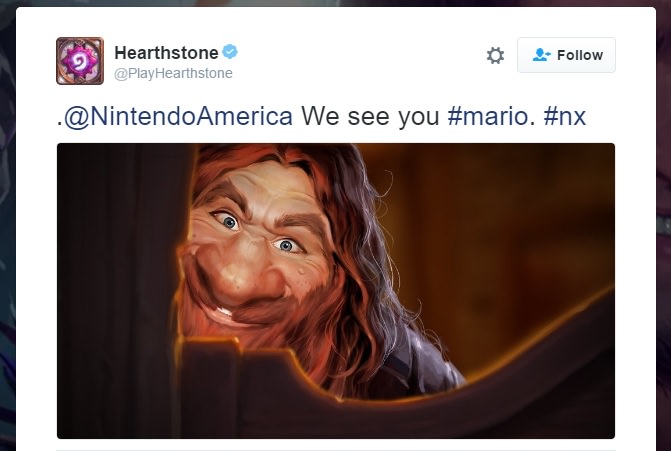 توییت حساب Hearthstone: Heroes of Warcraft پیش از رونمایی نینتندو سوییچ