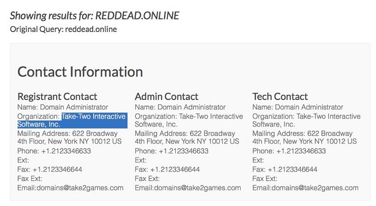 RED DEAD ONLINE info
