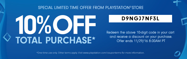 Black Friday Sales Playstation Store off Code