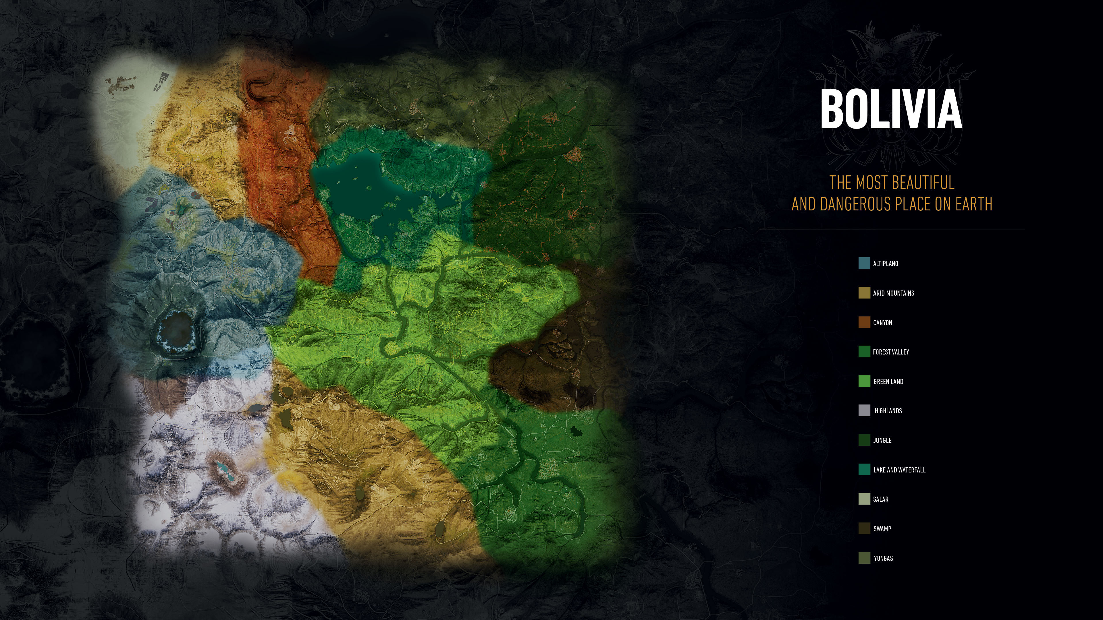 Ghost Recon: Wildlands Map نقشه