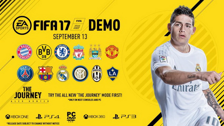 FIFA 17 Demo Teams