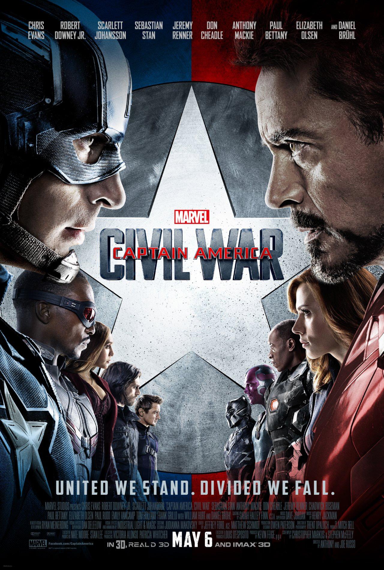 پوستر فیلم کاپیتان آمریکا جنگ داخلی