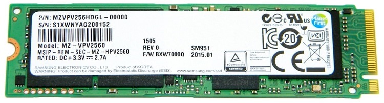 ذخیره ساز پر سرعت SAMSUNG SM 951 NVMe SSD