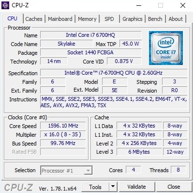 CPU-Z ACER G9 793