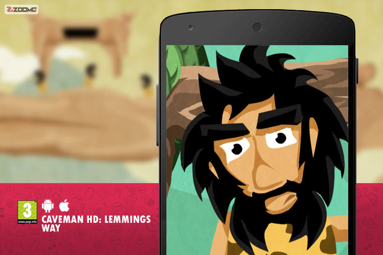 معرفی بازی موبایل Caveman HD: Lemmings Way 