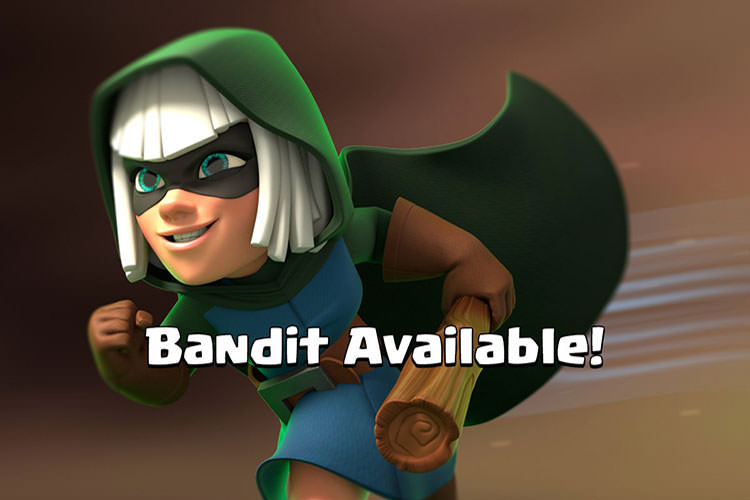 کارت لجندری Bandit بازی Clash Royale فعال شد