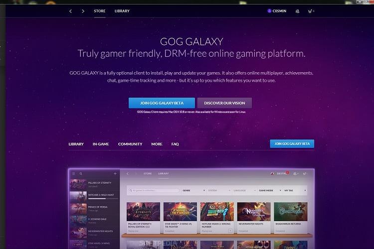 بزرگترین بروزرسانی سرویس GOG Galaxy منتشر شد