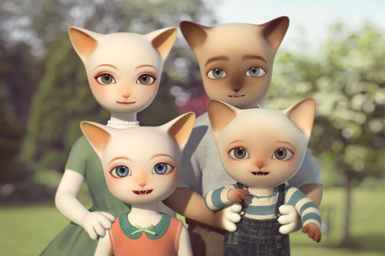 معرفی انیمیشن کوتاه Trois Petits Chats - سه گربه