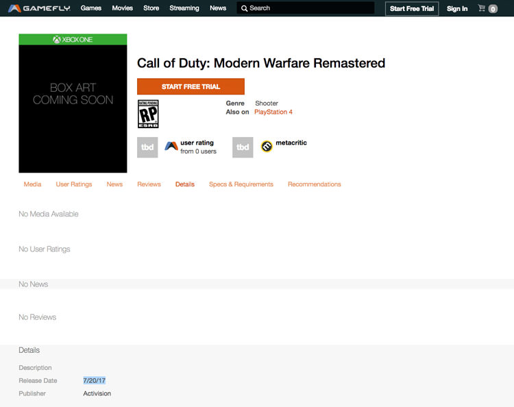بازی Call of Duty: Modern Warfare Remastered