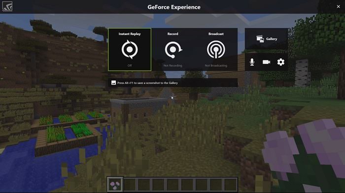 Nvidia GeForce Experience Minecraft