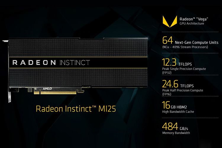انتشار مشخصات AMD Radeon Instinct MI25