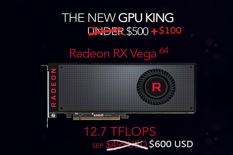 سرانجام AMD رسما از افزایش قیمت کارت RX Vega خبر داد