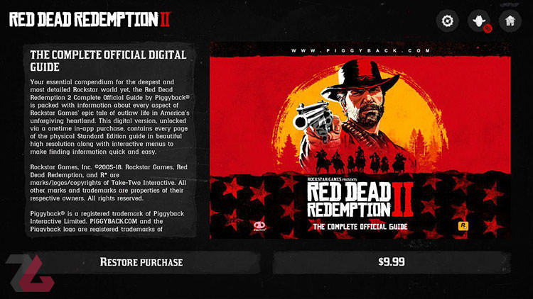 برنامه موبایل Red Dead Redemption 2