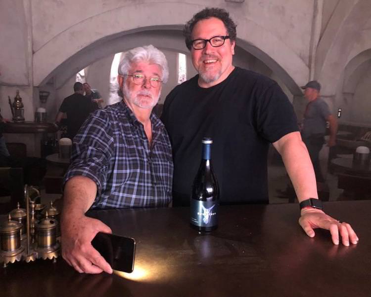 George Lucas Visits Jon Favreau on the Set of The Mandalorian