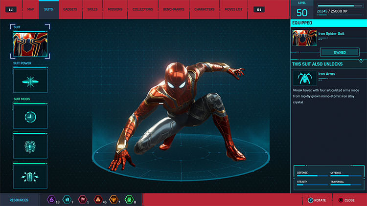 لباس Iron Spider در بازی Spider-Man
