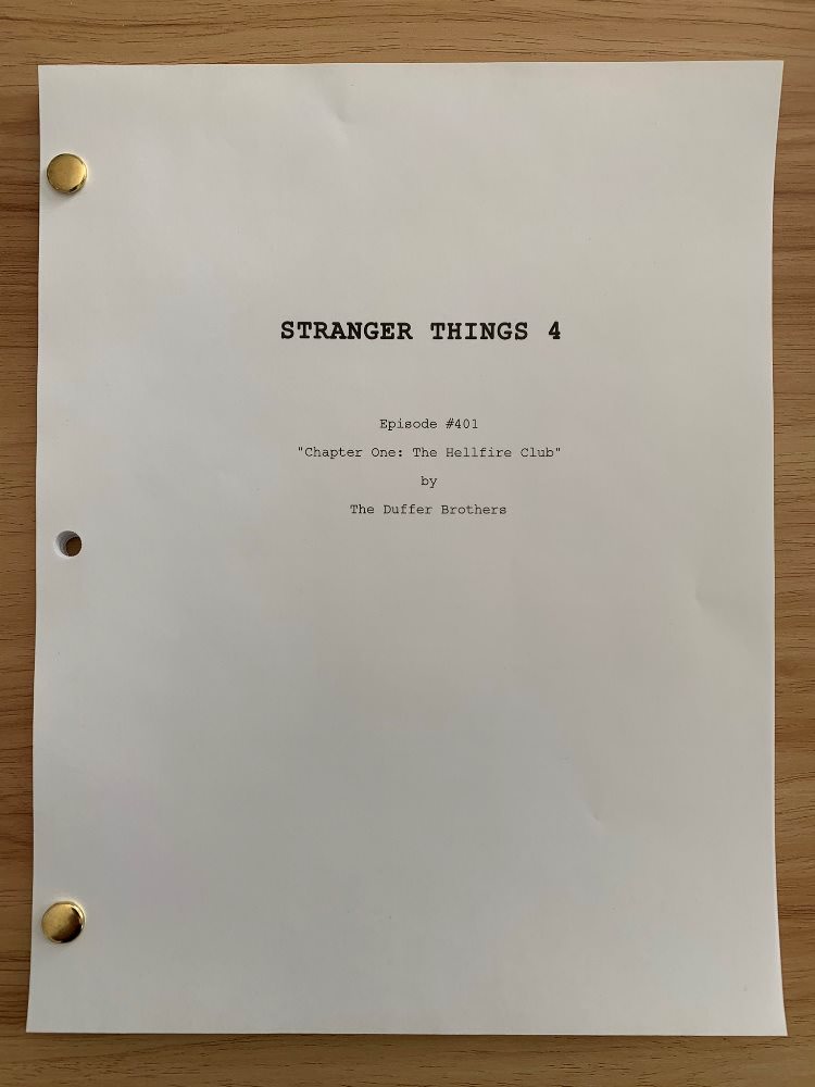 تصویر فیلمنامه فصل چهارم سریال Stranger Things