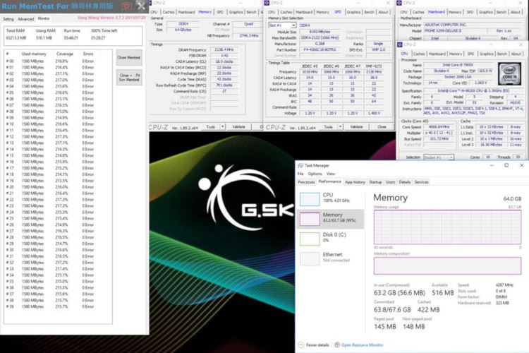 G.SKILL DDR4 4266MHz 64GB RGB Memory Kits
