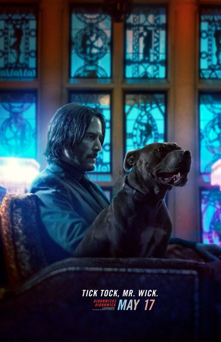 جان ویک و سگش در پوستر John Wick 3: Parabellum