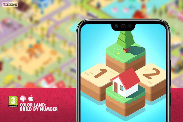 معرفی بازی موبایل Color Land: Build by Number؛ شهرسازی فانتزی