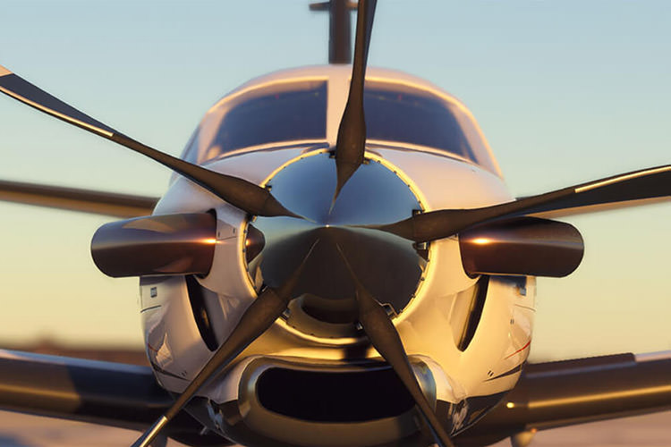 بازتاب بسیار طبیعی نور روی بدنه هواپیما در Microsoft Flight Simulator