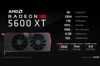 رونمایی AMD از کارت گرافیک میان رده RX 5600 XT در CES 2020
