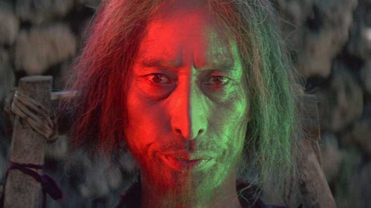 تصویر سبز و قرمز صورت مرد ژاپنی در فیلم اکران شده در سال ۱۹۶۸