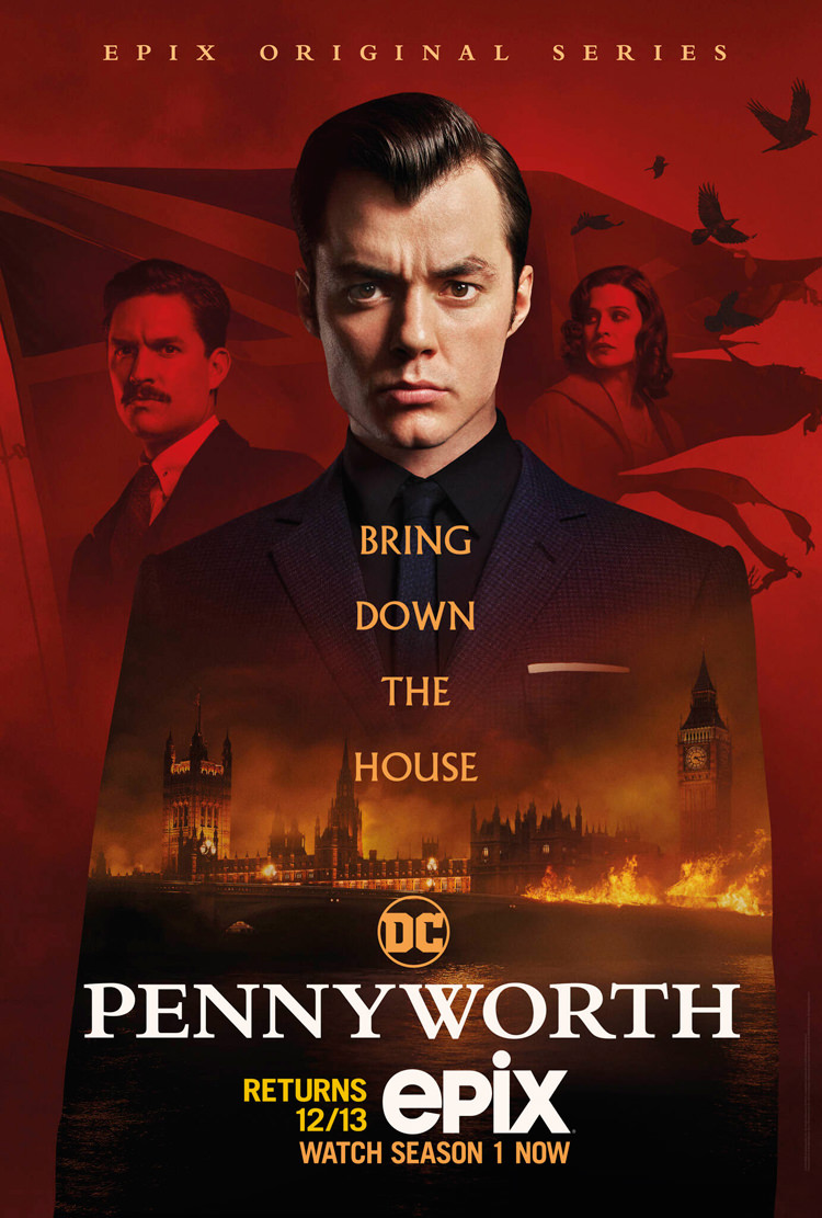 پوستر فصل دوم سریال Pennyworth با نقش‌آفرینی جک بانون