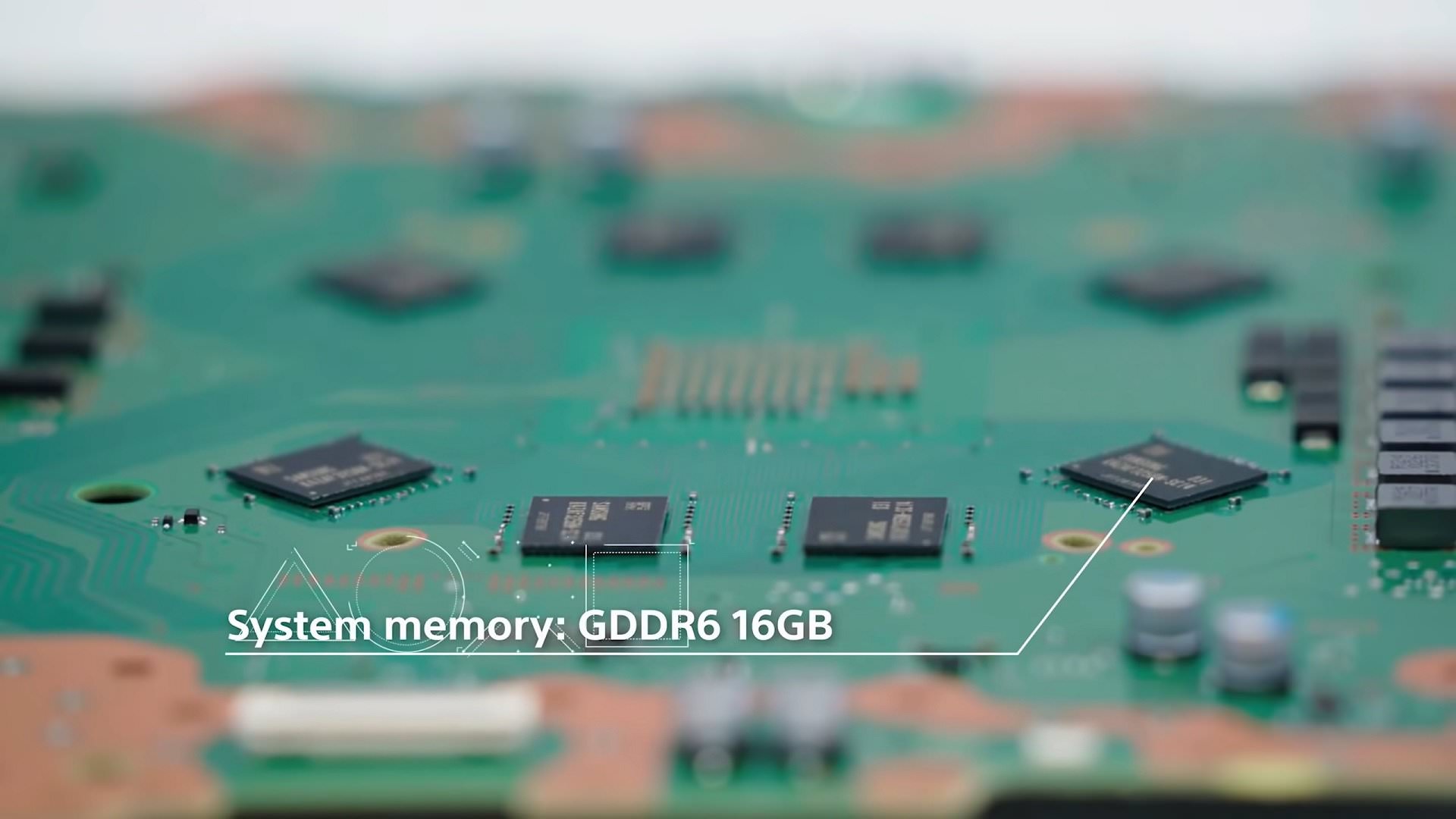 تراشه‌های حافظه روی برد کامپیوتری از نوع GDDR6
