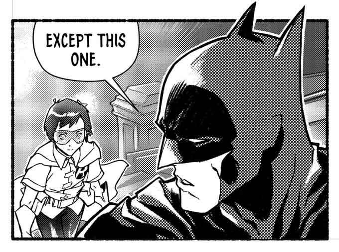 بتمن به همراه شخصیت رابین/میا میزوگوچی در سری کتاب کمیک Batman: Black and White