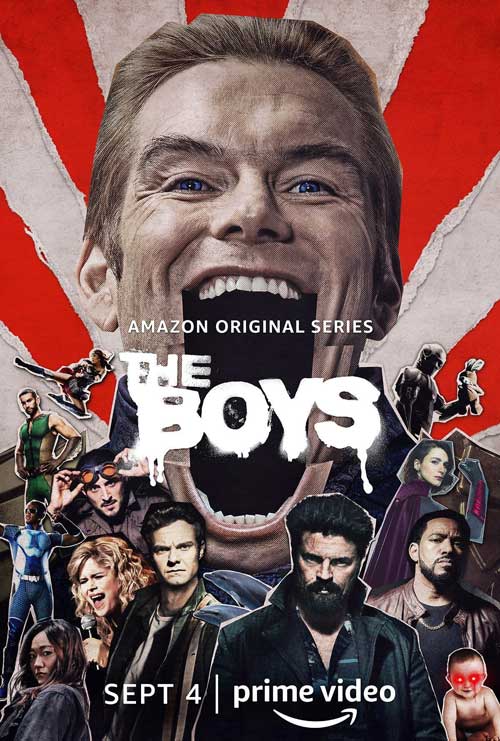 پوستر شلوغ و عجیب سریال The Boys با نمایش دهن گشاد هوملندر