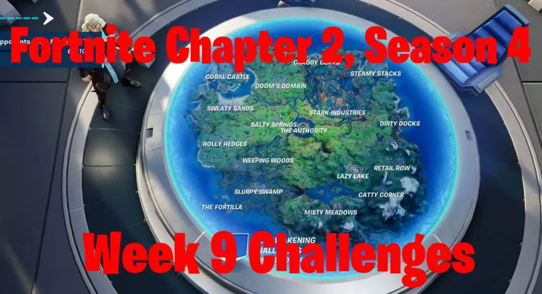 چالش های هفته نهم از فصل چهارم فورتنایت چپتر 2