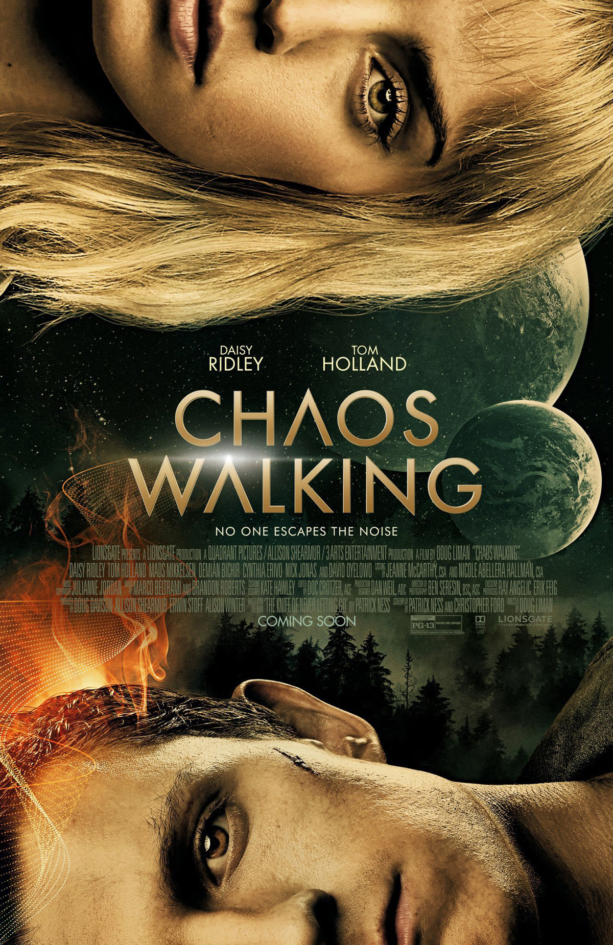 پوستر فیلم Chaos Walking با نقش‌آفرینی تام هالند و دیزی ریدلی 