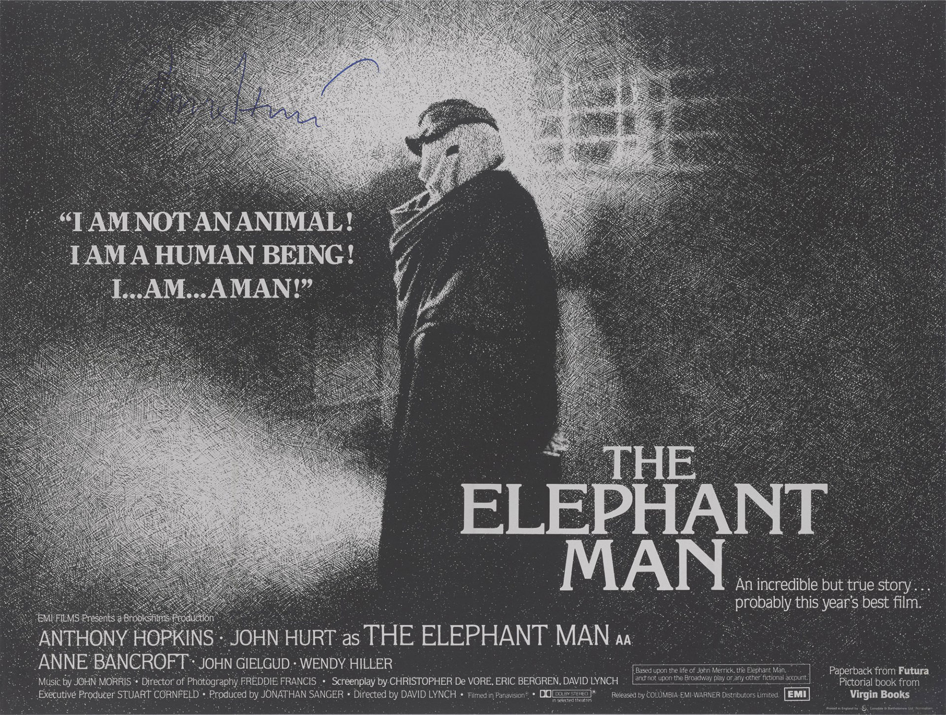 پوستر اصلی فیلم مرد فیل نما دیوید لینچ