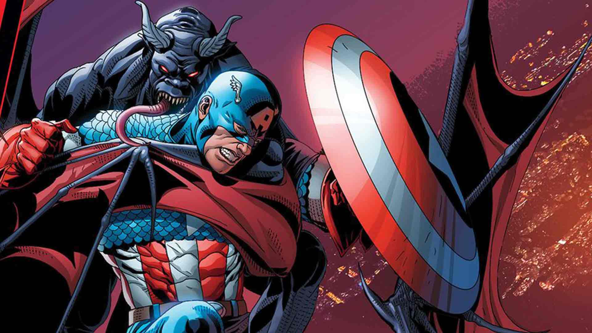 کاپیتان آمریکا در King in Black: Captain America به مبارزه با نیروهای نال می‌رود