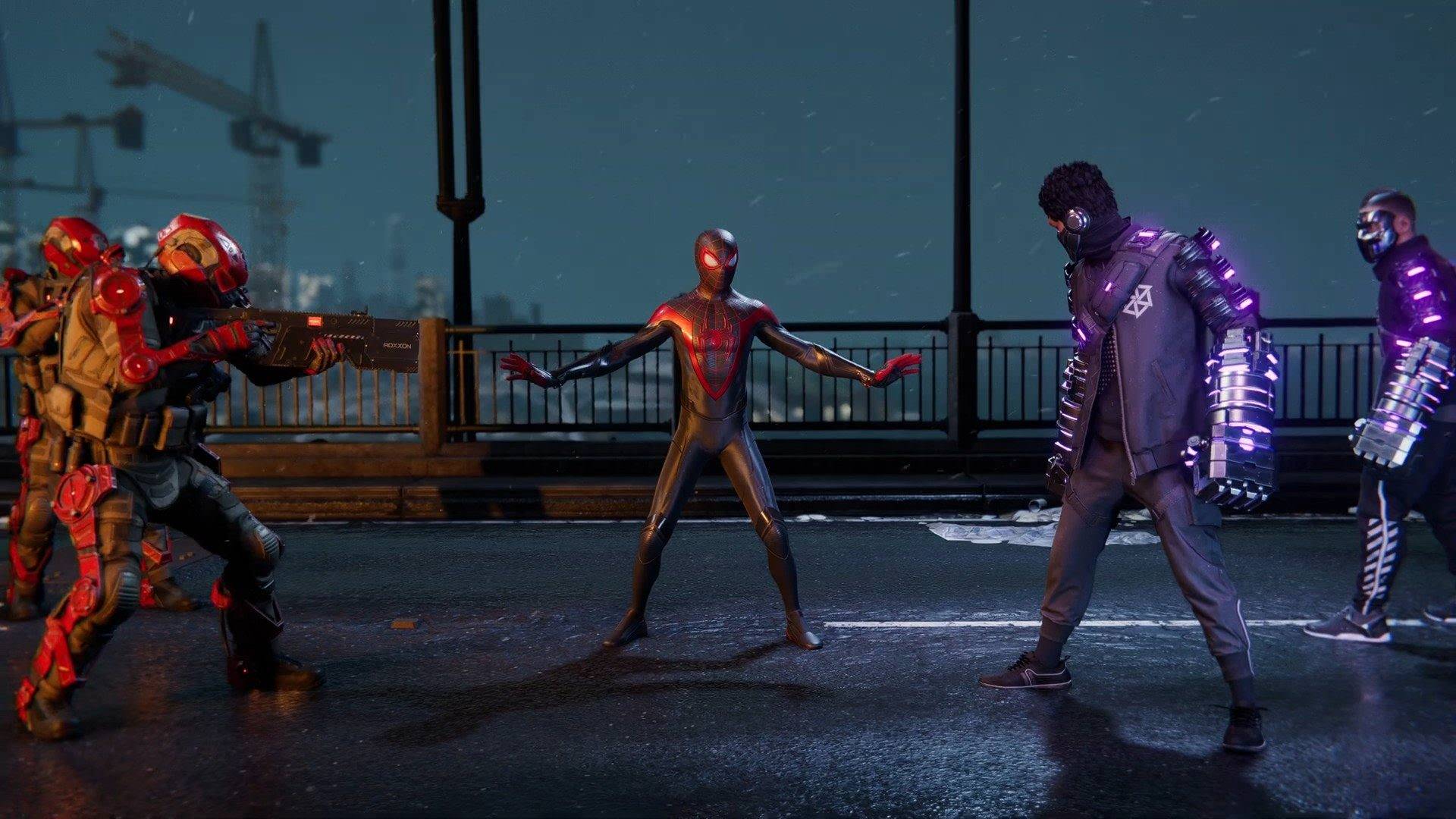 اسپایدرمن و دو دسته دشمن بازی Spider-Man Miles Morales