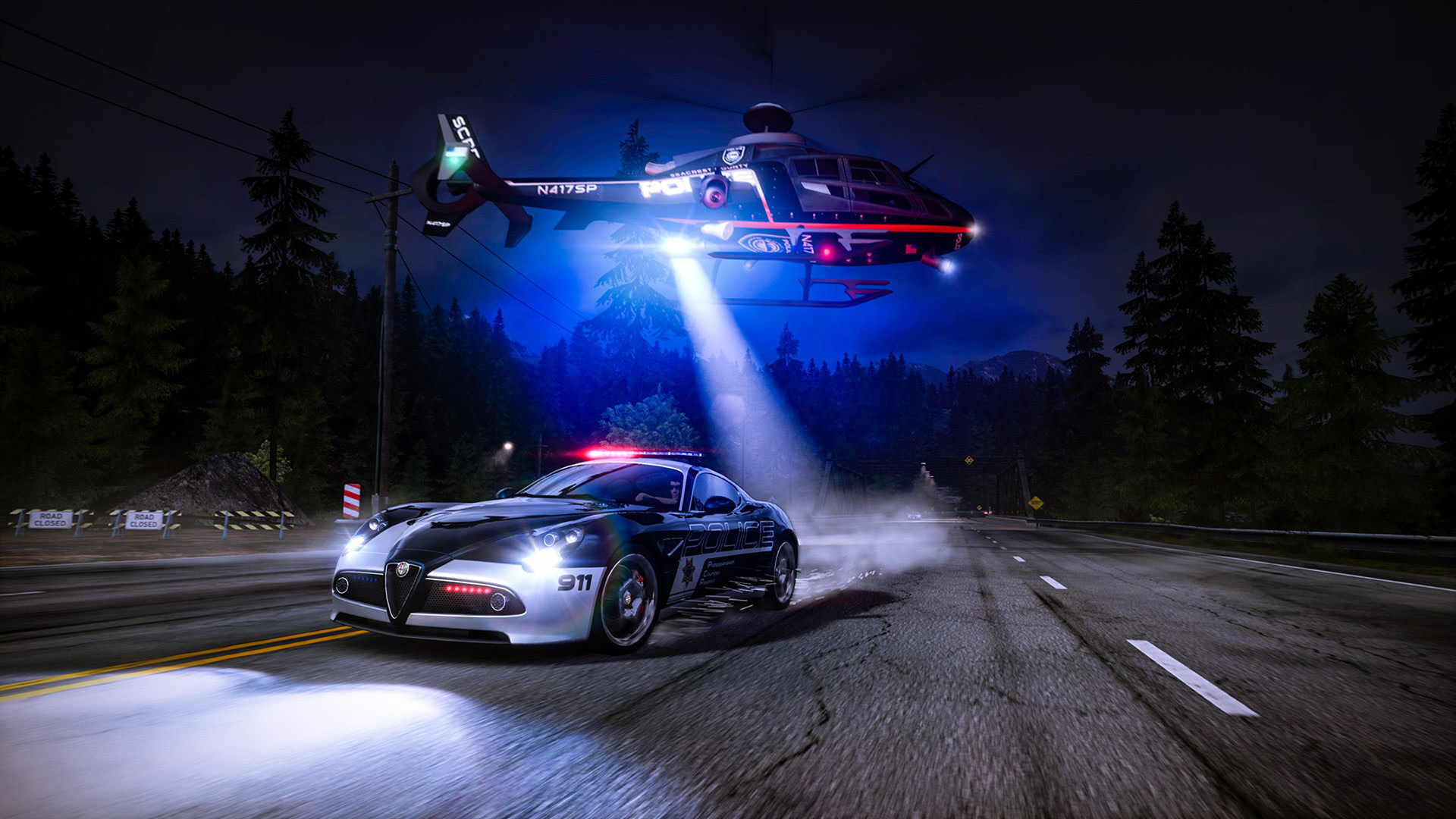 حضور هلی کوپتر و پلیس در بازی ریسینگ Need for Speed Hot Pursuit Remastered