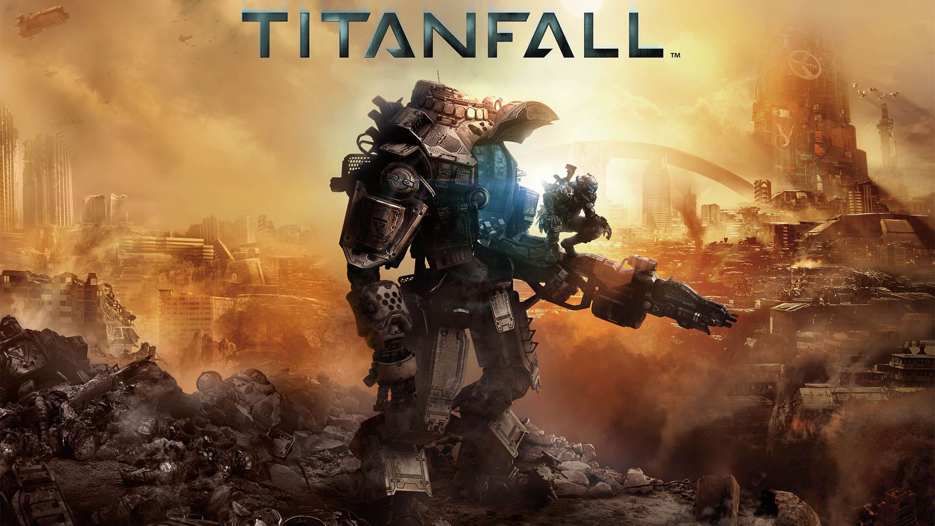 سرباز نشسته روی ربات در بازی Titanfall