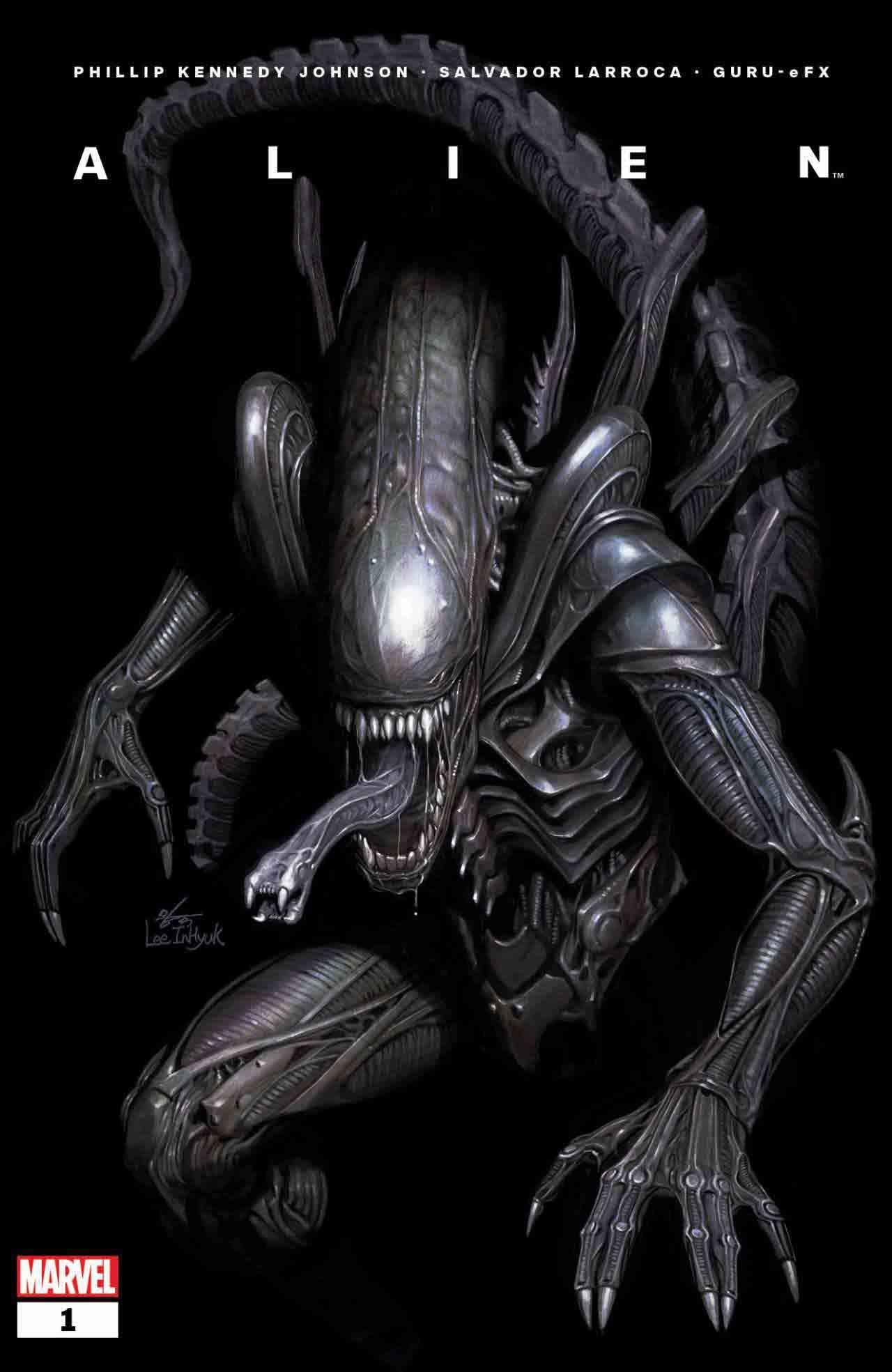تصویر رسمی و تبلیغاتی شرکت مارول کامیکس از قسمت اول سری کتاب کمیک Alien