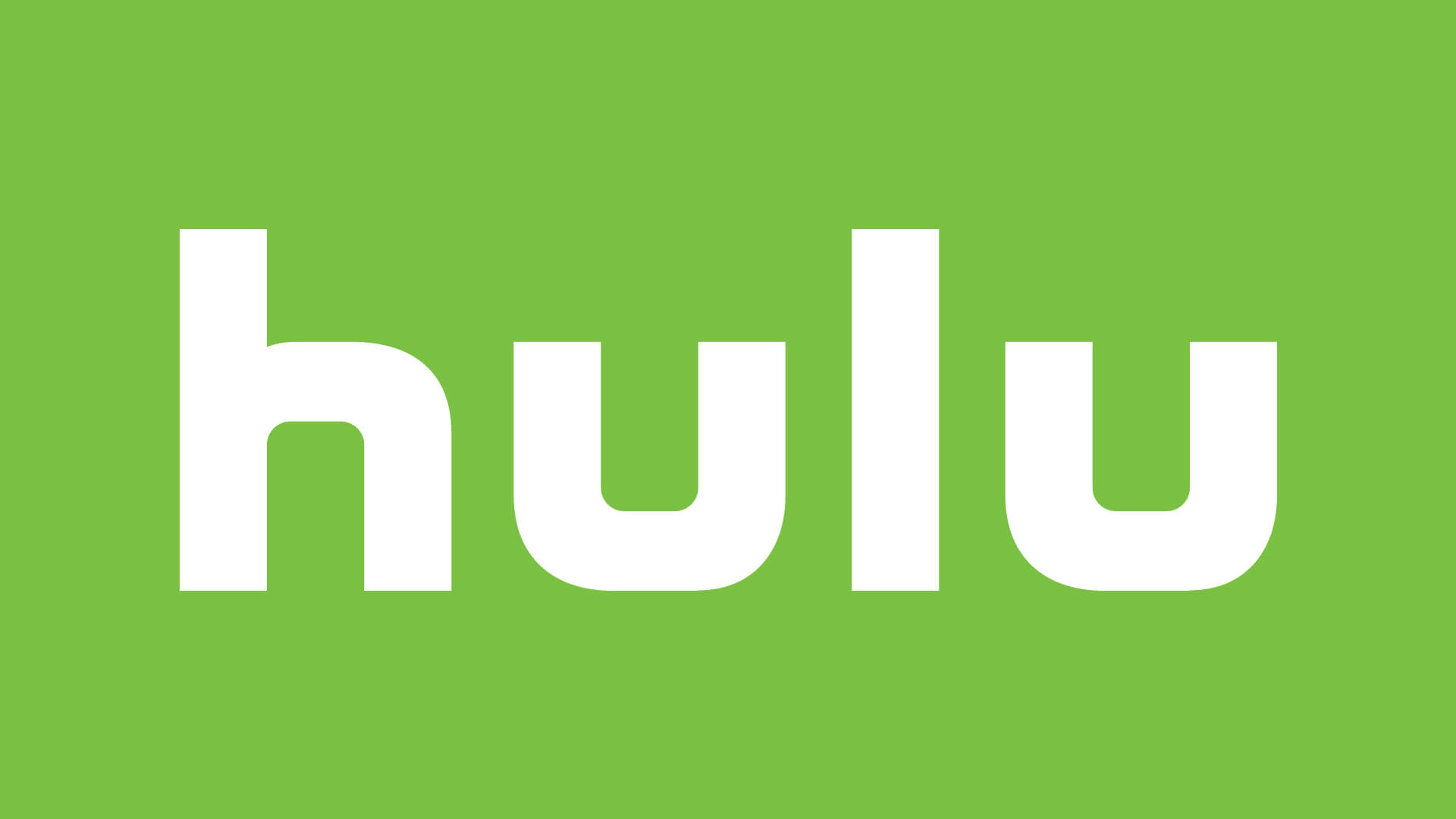 لوگو شبکه آنلاین Hulu (هولو) شرکت دیزنی با رنگ سفید روی پس زمینه سبز
