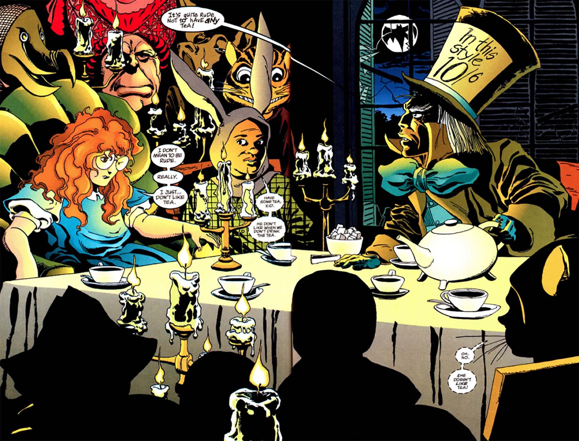 مهمانی عصرانه مد هتر به همراه باربارا گوردن در نقش آلیس