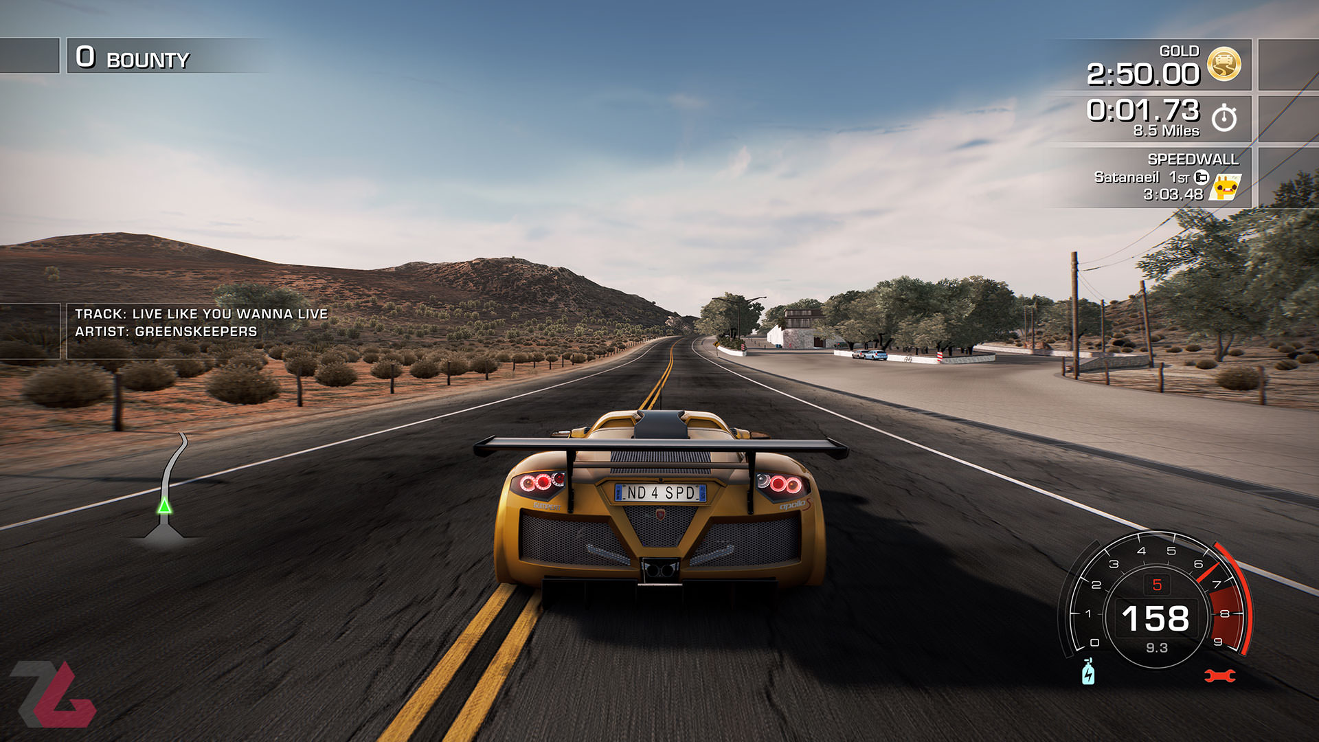 مسابقه در محیط کویری در Need for Speed Hot Pursuit Remastered